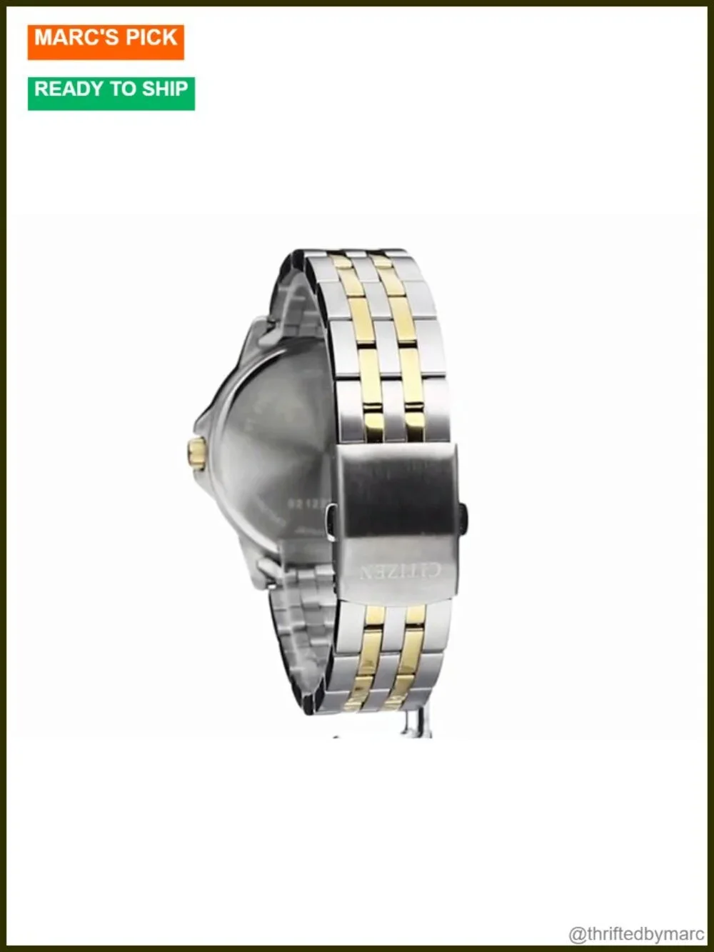 Quartz Wrist Watch, Stainless Steel, Two-Tone, Day-Date, Luminous Hands, 41mm